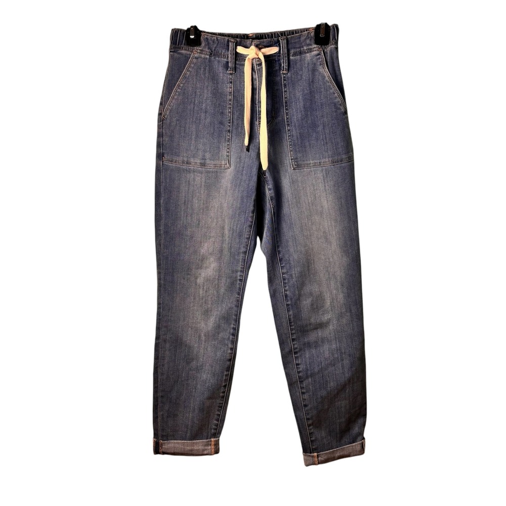 Judy Blue Clearwater Women's Denim Straight Drawstring Waist‎ Jeans